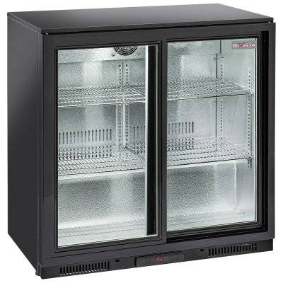 Refroidisseur de bouteilles "arrière bar" ventilé, 2 portes vitrées coulissantes WR-TAB2-S3